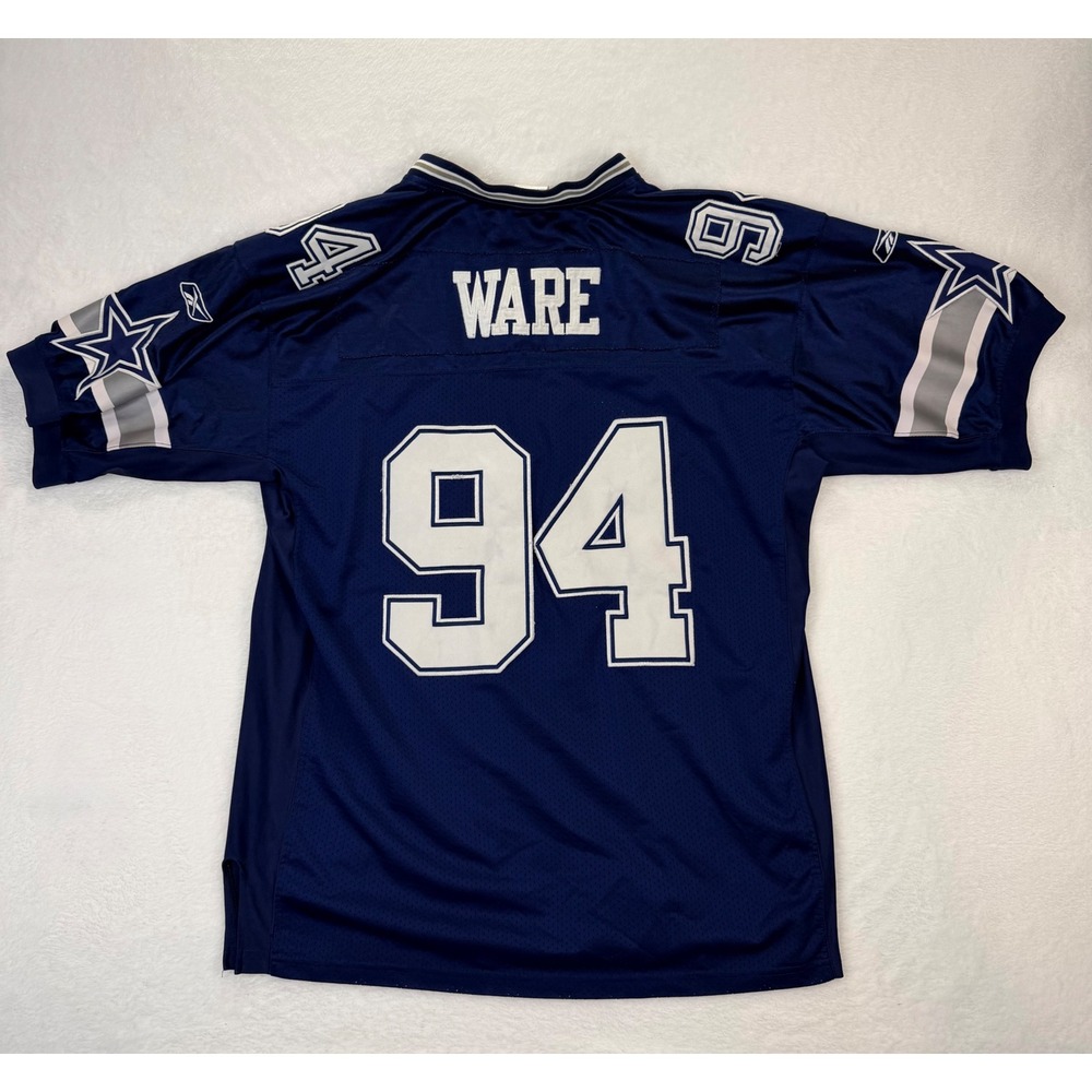 Reebok Dallas Cowboys DeMarcus Ware 94 NFL Jersey Navy Blue Mens Size 52 Large